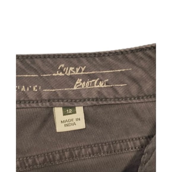 Eddie Bauer Curvy Bootcut Corduroy Pants Womens Trouser 12 grey s - Picture 3 of 11